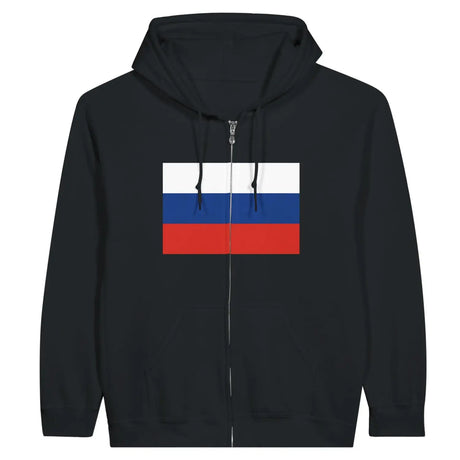 Sweat à capuche drapeau russie à fermeture éclair - pixelformaflag