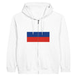 Sweat à capuche drapeau russie à fermeture éclair - pixelformaflag