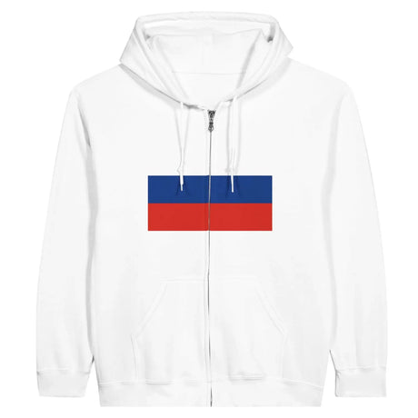 Sweat à capuche drapeau russie à fermeture éclair - pixelformaflag