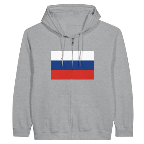 Sweat à capuche drapeau russie à fermeture éclair - pixelformaflag