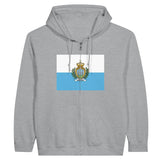 Sweat à capuche drapeau saint-marin à fermeture éclair - pixelformaflag