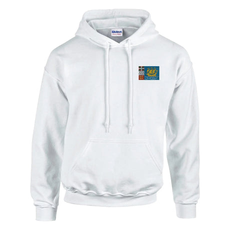 Sweat à capuche drapeau saint-pierre-et-miquelon brodé coton