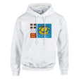 Sweat à capuche drapeau saint-pierre-et-miquelon coton mélangé