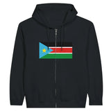 Sweat à capuche drapeau soudan du sud à fermeture éclair - pixelformaflag