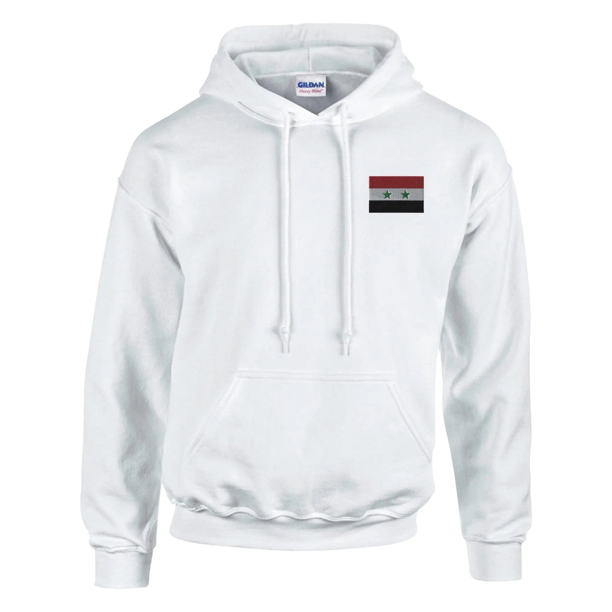 Sweat à capuche drapeau syrie brodé coton mélangé