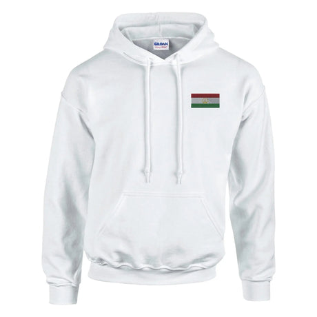 Sweat à capuche drapeau tadjikistan brodé coton mélangé