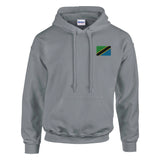 Sweat à capuche drapeau tanzanie brodé coton mélangé