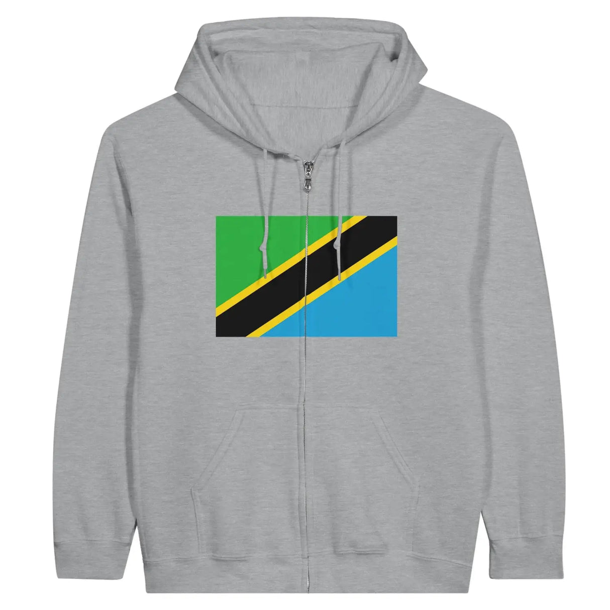 Sweat à capuche drapeau tanzanie à fermeture éclair - pixelformaflag