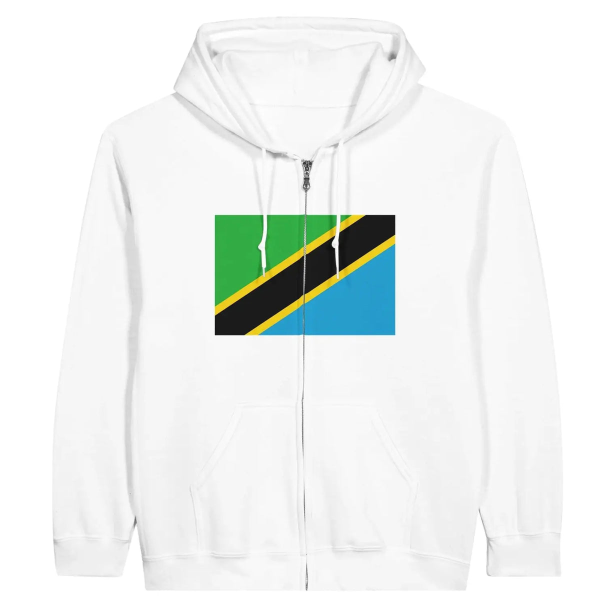 Sweat à capuche drapeau tanzanie à fermeture éclair - pixelformaflag
