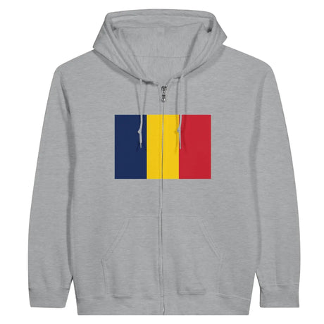 Sweat à capuche drapeau tchad à fermeture éclair - pixelformaflag