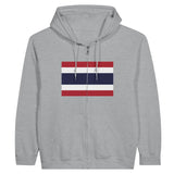 Sweat à capuche drapeau thaïlande à fermeture éclair - pixelformaflag