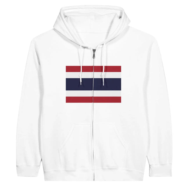Sweat à capuche drapeau thaïlande à fermeture éclair - pixelformaflag
