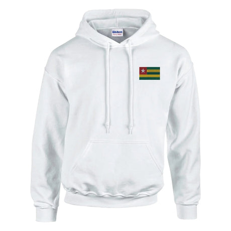 Sweat à capuche drapeau togo coton mélangé brodé