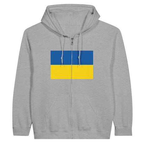 Sweat à capuche drapeau ukraine à fermeture éclair - pixelformaflag