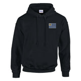 Sweat à capuche drapeau uruguay brodé coton mélangé