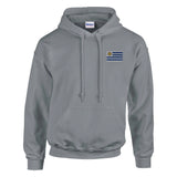 Sweat à capuche drapeau uruguay brodé coton mélangé