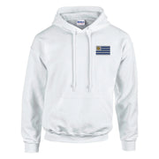 Sweat à capuche drapeau uruguay brodé coton mélangé