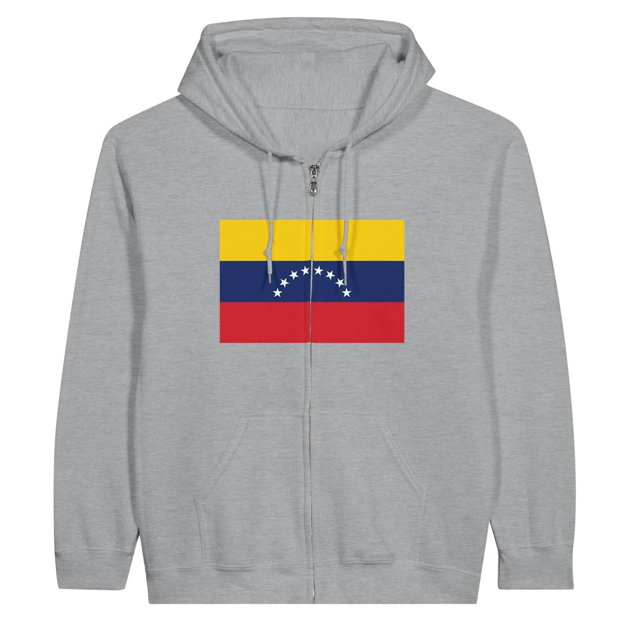 Sweat à capuche drapeau venezuela à fermeture éclair - pixelformaflag