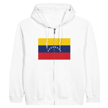 Sweat à capuche drapeau venezuela à fermeture éclair - pixelformaflag