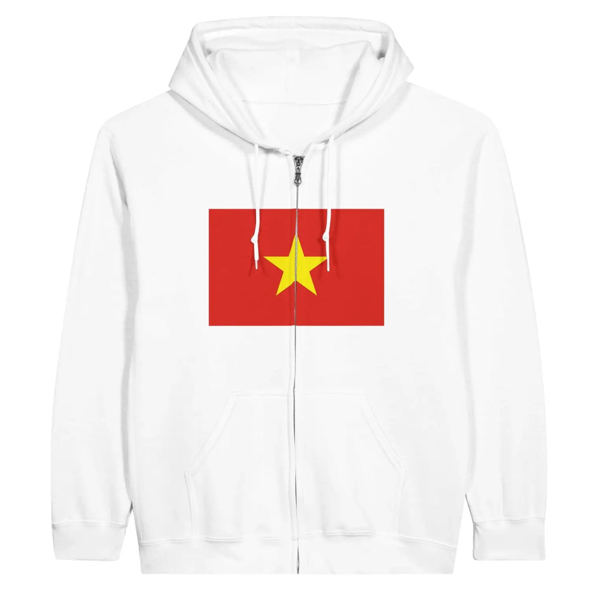 Sweat à capuche drapeau viêt nam à fermeture éclair - pixelformaflag