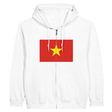 Sweat à capuche drapeau viêt nam à fermeture éclair - pixelformaflag