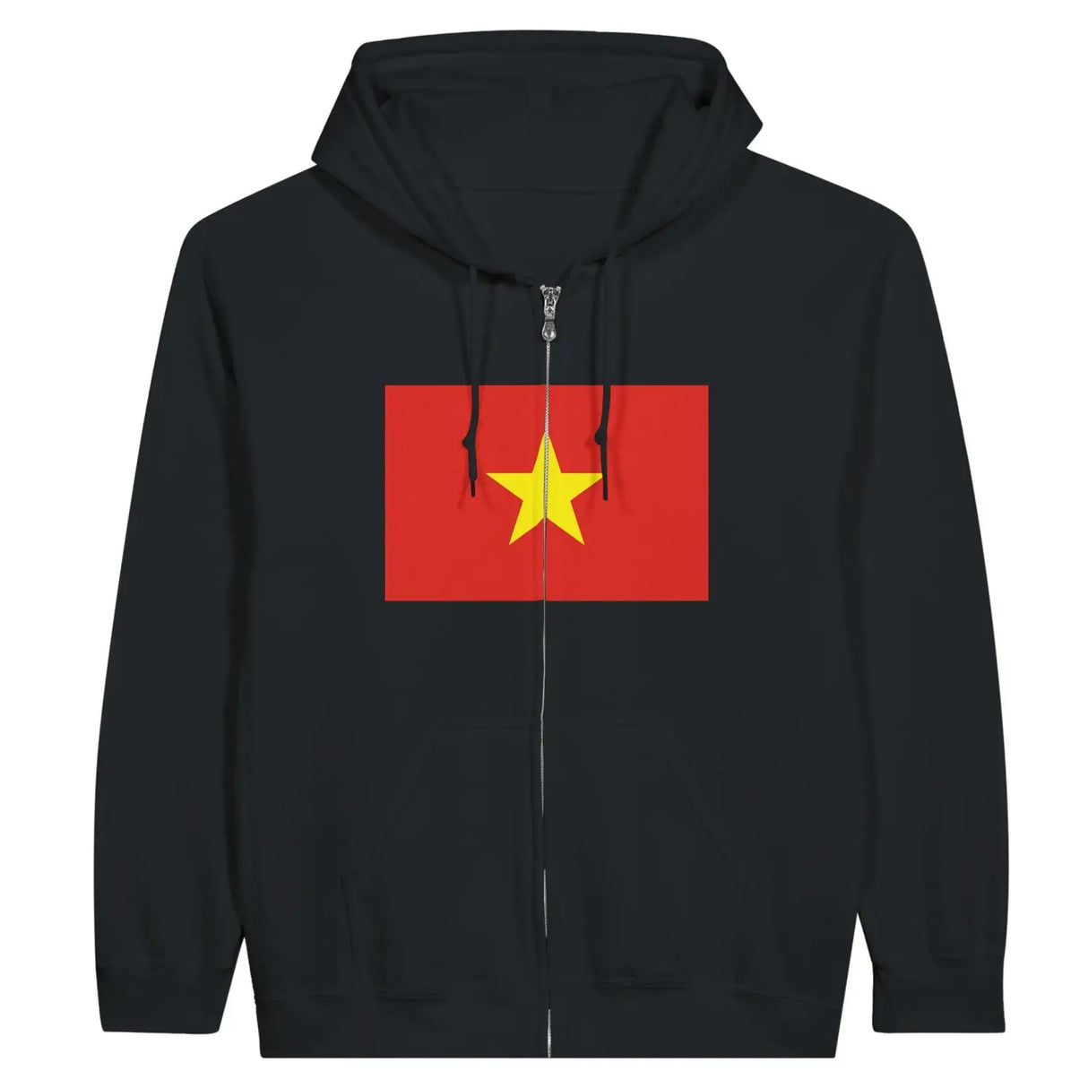 Sweat à capuche drapeau viêt nam à fermeture éclair - pixelformaflag