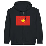 Sweat à capuche drapeau viêt nam à fermeture éclair - pixelformaflag