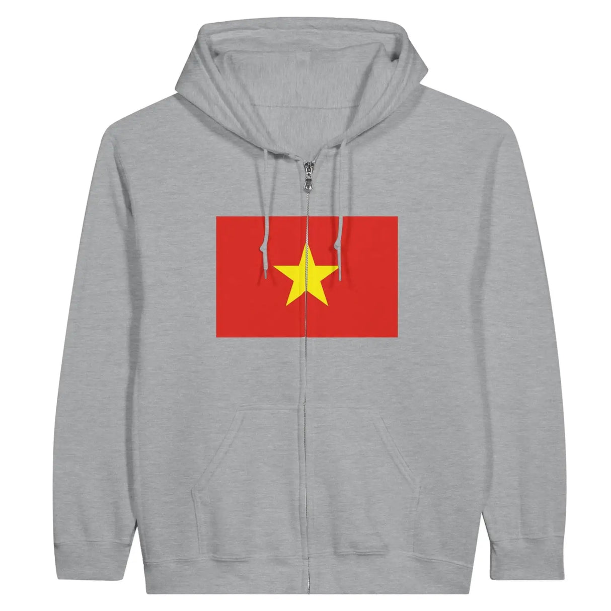 Sweat à capuche drapeau viêt nam à fermeture éclair - pixelformaflag