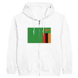 Sweat à capuche drapeau zambie à fermeture éclair - pixelformaflag