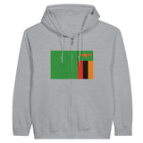 Sweat à capuche drapeau zambie à fermeture éclair - pixelformaflag