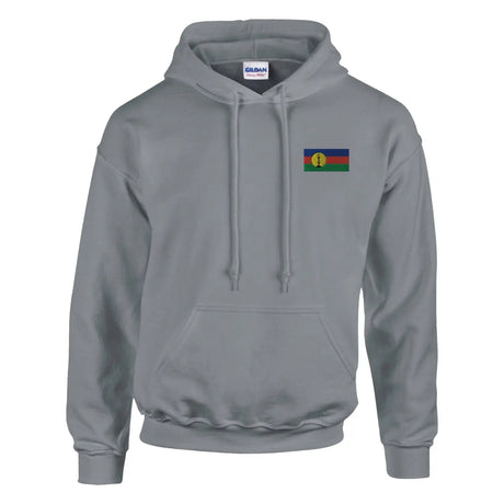 Sweat à capuche drapeaux de la nouvelle-calédonie en broderie - pixelformaflag