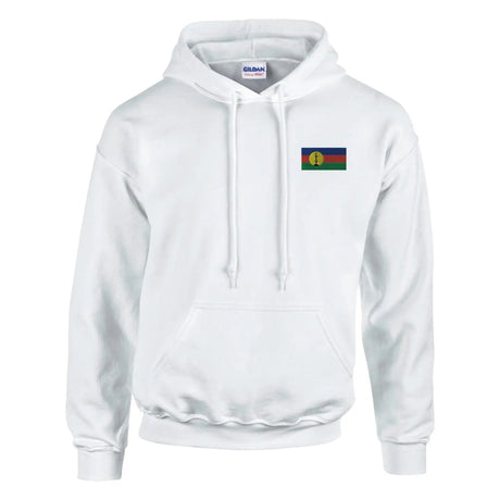 Sweat à capuche drapeaux de la nouvelle-calédonie en broderie - pixelformaflag