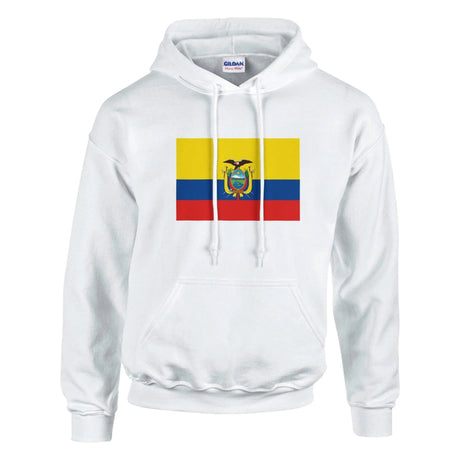 Sweat à capuche équateur coton mélangé broderie couleur