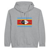 Sweat à capuche eswatini coton mélangé fermeture éclair