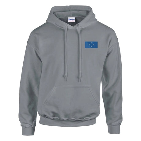 Sweat à capuche états fédérés coton mélangé broderie couleur