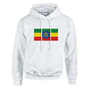 Sweat à capuche éthiopie coton mélangé drapeau couleur