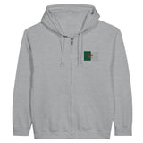 Sweat à capuche à fermeture éclair drapeau algérie en broderie - pixelformaflag
