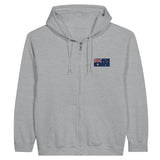 Sweat à capuche à fermeture éclair drapeau australie en broderie - pixelformaflag