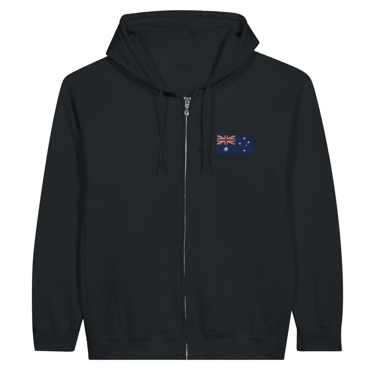 Sweat à capuche à fermeture éclair drapeau australie en broderie - pixelformaflag