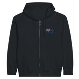 Sweat à capuche à fermeture éclair drapeau australie en broderie - pixelformaflag