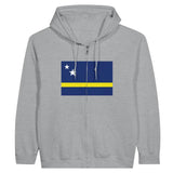 Sweat à capuche à fermeture éclair Drapeau de Curaçao - Pixelforma 