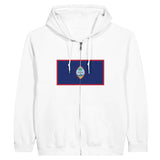 Sweat à capuche à fermeture éclair Drapeau de Guam - Pixelforma 