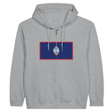 Sweat à capuche à fermeture éclair Drapeau de Guam - Pixelforma 