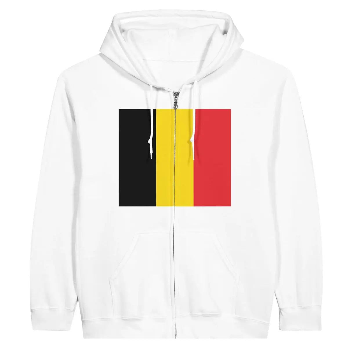 Sweat à capuche à fermeture éclair Drapeau de la Belgique - Pixelforma 