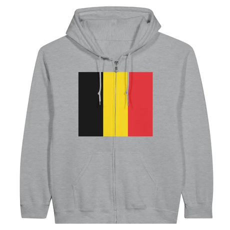 Sweat à capuche à fermeture éclair Drapeau de la Belgique - Pixelforma 