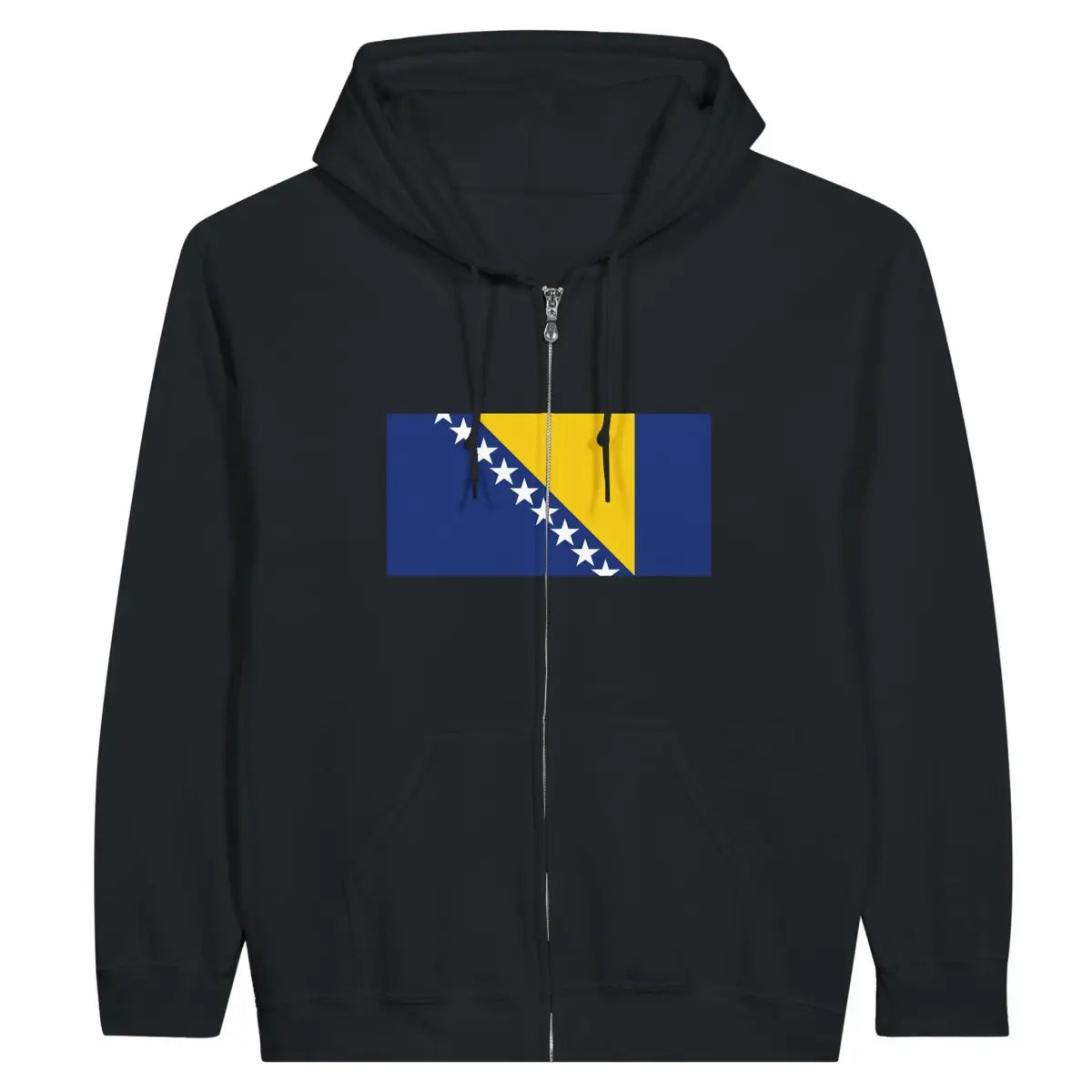 Sweat à capuche à fermeture éclair Drapeau de la Bosnie-Herzégovine - Pixelforma 