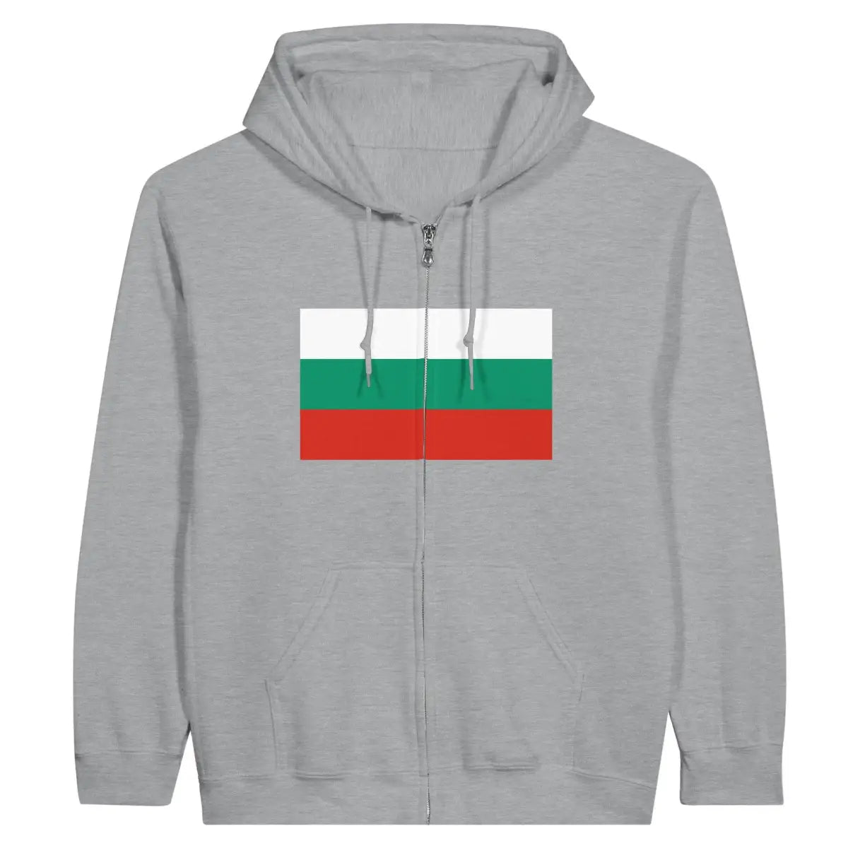 Sweat à capuche à fermeture éclair Drapeau de la Bulgarie - Pixelforma 