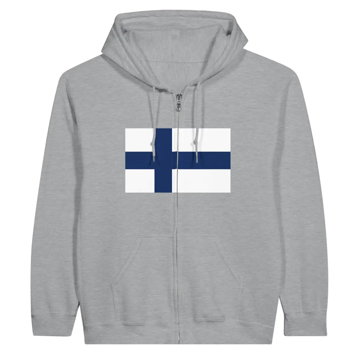 Sweat à capuche à fermeture éclair Drapeau de la Finlande - Pixelforma 