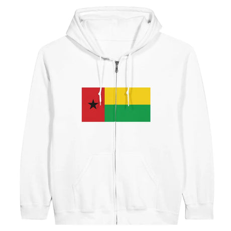 Sweat à capuche à fermeture éclair Drapeau de la Guinée-Bissau - Pixelforma 