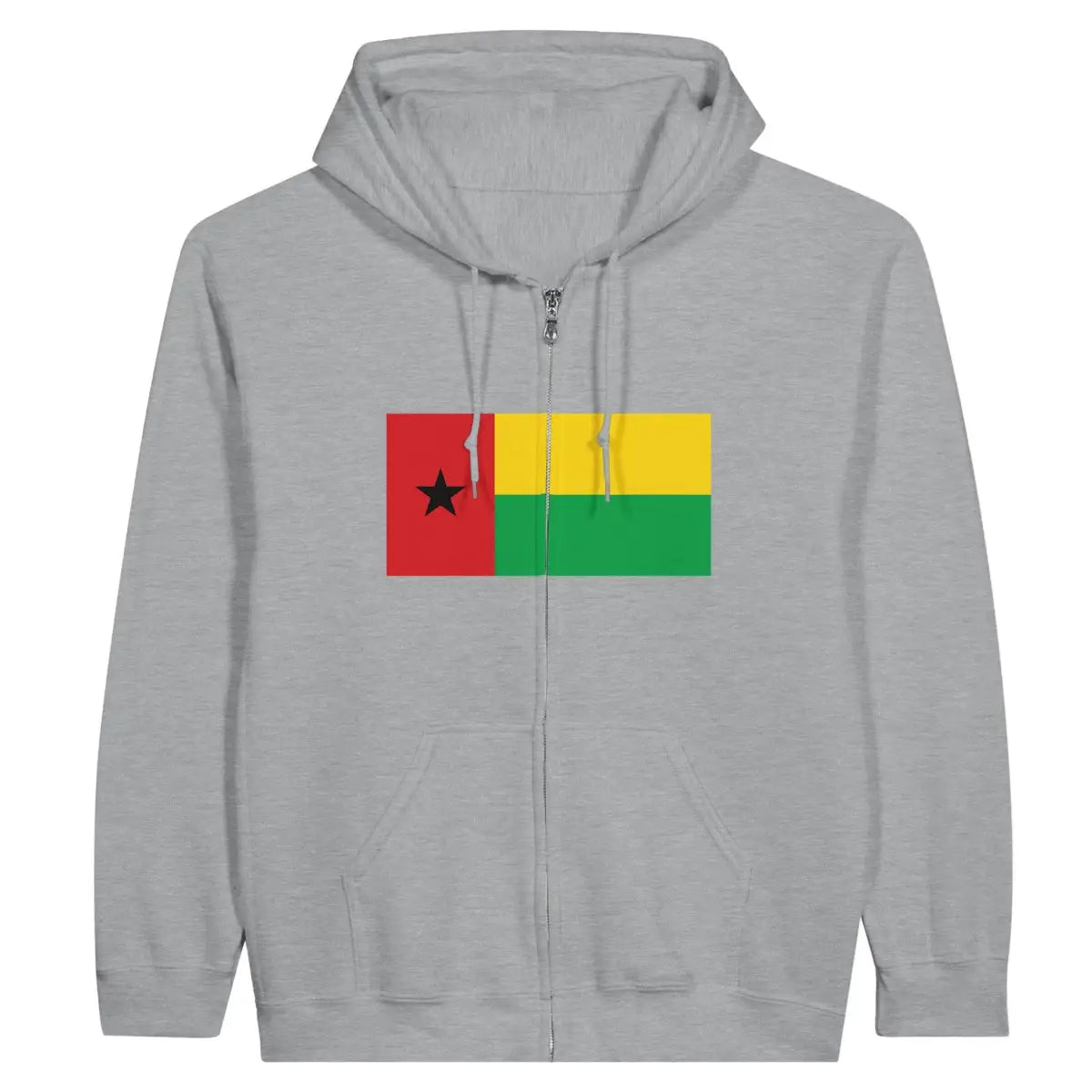 Sweat à capuche à fermeture éclair Drapeau de la Guinée-Bissau - Pixelforma 